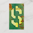 Search for money business cards Green