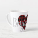 Search for black and red plaid mugs Heart