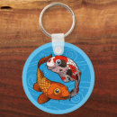Search for cartoon fish key rings Pisces