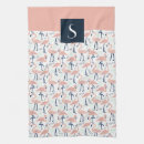 Search for pink flamingo pattern tea towels Flamingos