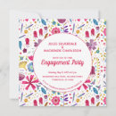 Search for purple flowers engagement party invitations Floral