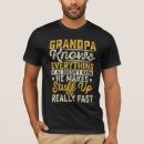 Search for grandpa knows everything tshirts Grandfather