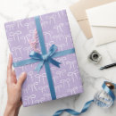 Search for purple and white wrapping paper For her