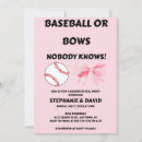 Search for baseball or bows gender reveal invitations Boy or girl