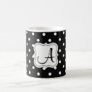 Search for black polka dots mugs Monogrammed