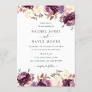 Search for purple watercolor floral wedding invitations Burgundy