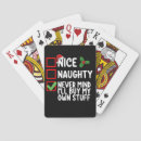 Search for naughty playing cards Santa