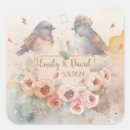 Search for love bird wedding stickers Watercolor