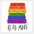Search for read books stickers Rainbow