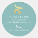 Search for thank you for coming wedding stickers Gold