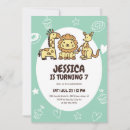 Search for giraffe birthday invitations Zoo animals