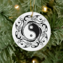 Search for yin yang christmas tree decorations Black and white