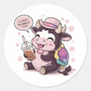 Search for cartoon cow stickers Kawaii