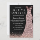 Search for womans 80th birthday invitations Glitter