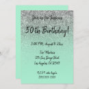 Search for mint green and silver invitations Calligraphy