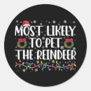 Search for funny reindeer stickers Xmas