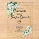 Search for green quinceanera invitations Elegant chic