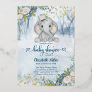 Search for navy blue elephant baby shower invitations Watercolor