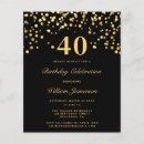 Search for milestone 40th birthday invitations Chic