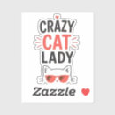 Search for crazy design stickers Crazy cat lady