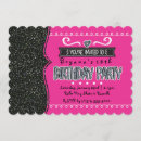 Search for hot pink glitter invitations Unique