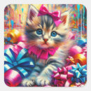 Search for pink kitten stickers Birthday