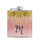 Search for pink glitter flasks Girly