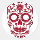 Search for sugar skull stickers Red