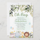 Search for greenery oh baby shower invitations Safari animals