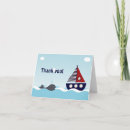 Search for blue and red thank you cards Sailboat