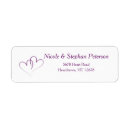 Search for two hearts return address labels Elegant