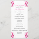 Search for damask wedding programs Pink