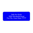 Search for bright blue return address labels Colour