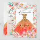 Search for orange quinceanera invitations Dress