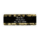 Search for black and gold glitter return address labels Sparkle
