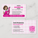 Search for cleaning lady business cards Qr code