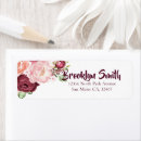 Search for burgandy return address labels Hand lettered