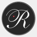 Search for heart monogram stickers Black and white