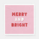 Search for christmas table napkins Merry and bright