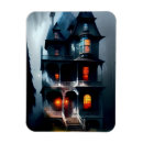 Search for halloween rectangular magnets Haunted house