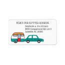 Search for cute car return address labels Vintage