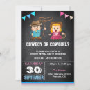 Search for cowboy gender reveal invitations Wild west