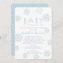 Search for blue snowflake baby shower invitations Winter
