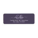 Search for purple monogram return address labels Modern