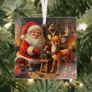 Search for vintage reindeer christmas tree decorations Retro