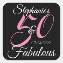Search for classy birthday party stickers Fifty