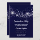 Search for silver and blue graduation invitations Simple
