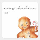 Search for cute christmas gingerbread man stickers Watercolor