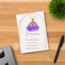 Search for purple gold quinceanera invitations Chic