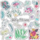 Search for tropical monogram stickers Leaf